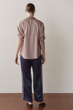 The Silk Lace Stripe Crop Pant
