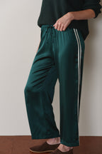 The Silk Stripe Crop Pant