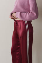 The Silk Stripe Crop Pant