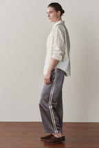 The Silk Stripe Crop Pant