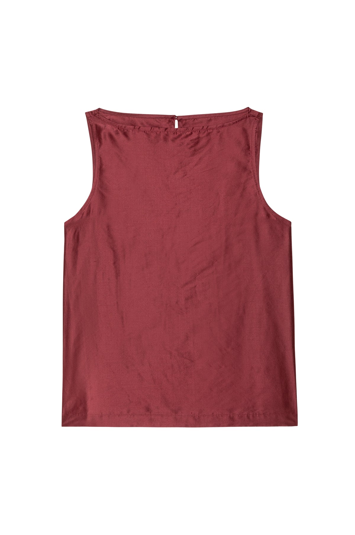 The Silk Taffeta Boatneck Shell