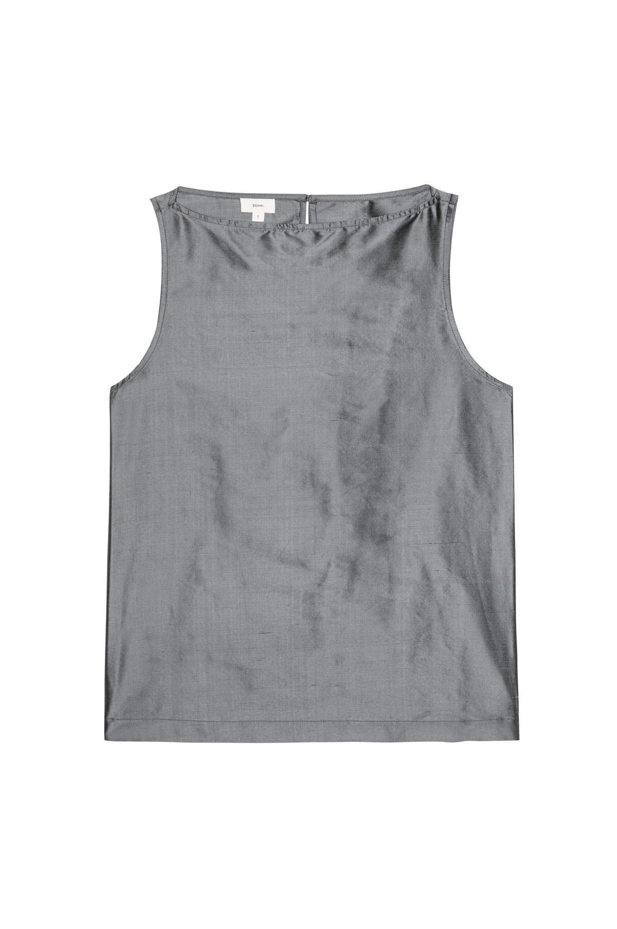 The Silk Taffeta Boatneck Shell