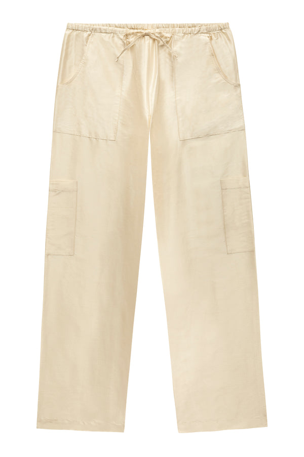 The Silk Taffeta Cargo Pant
