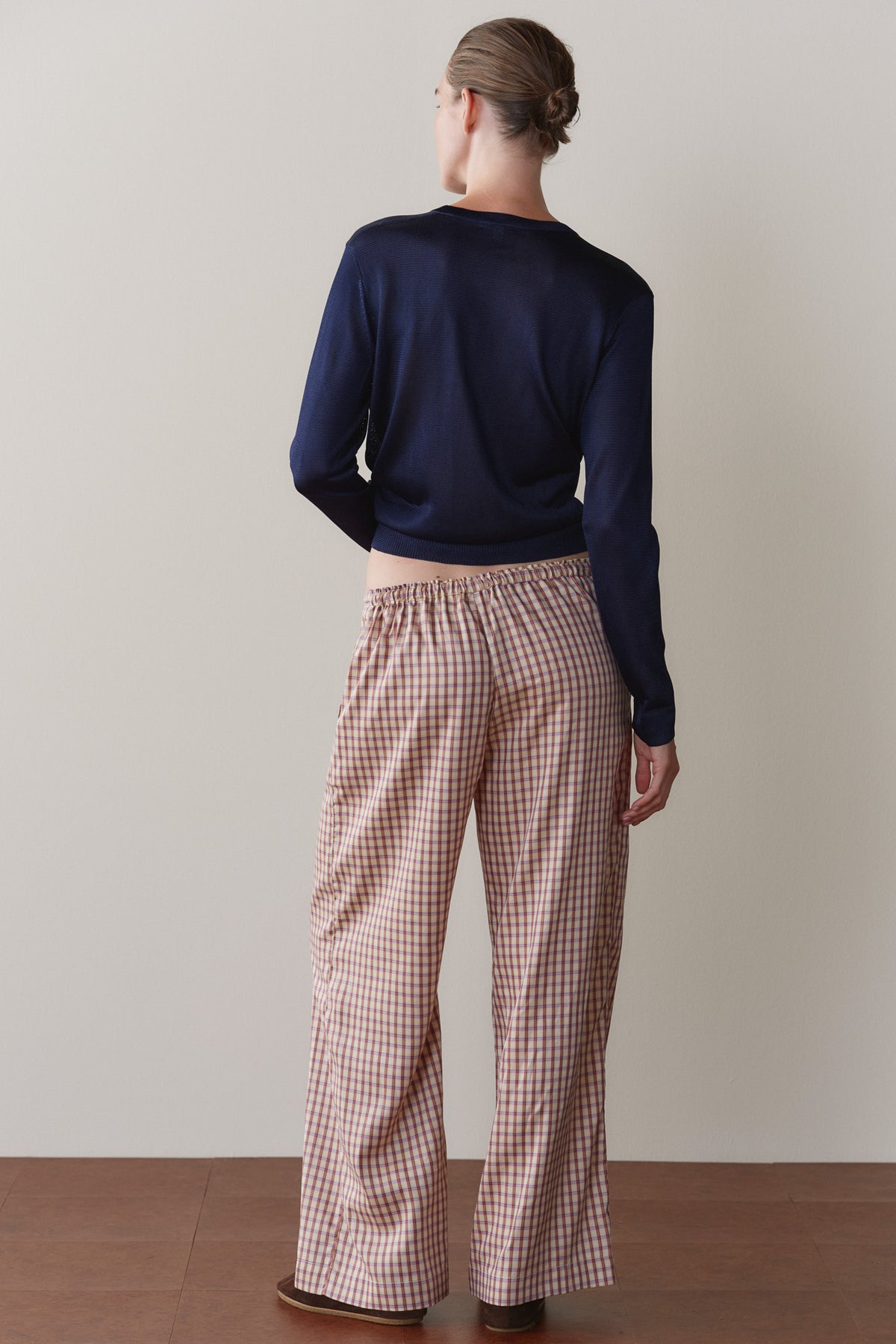 The Tencel Plaid Tie Pant