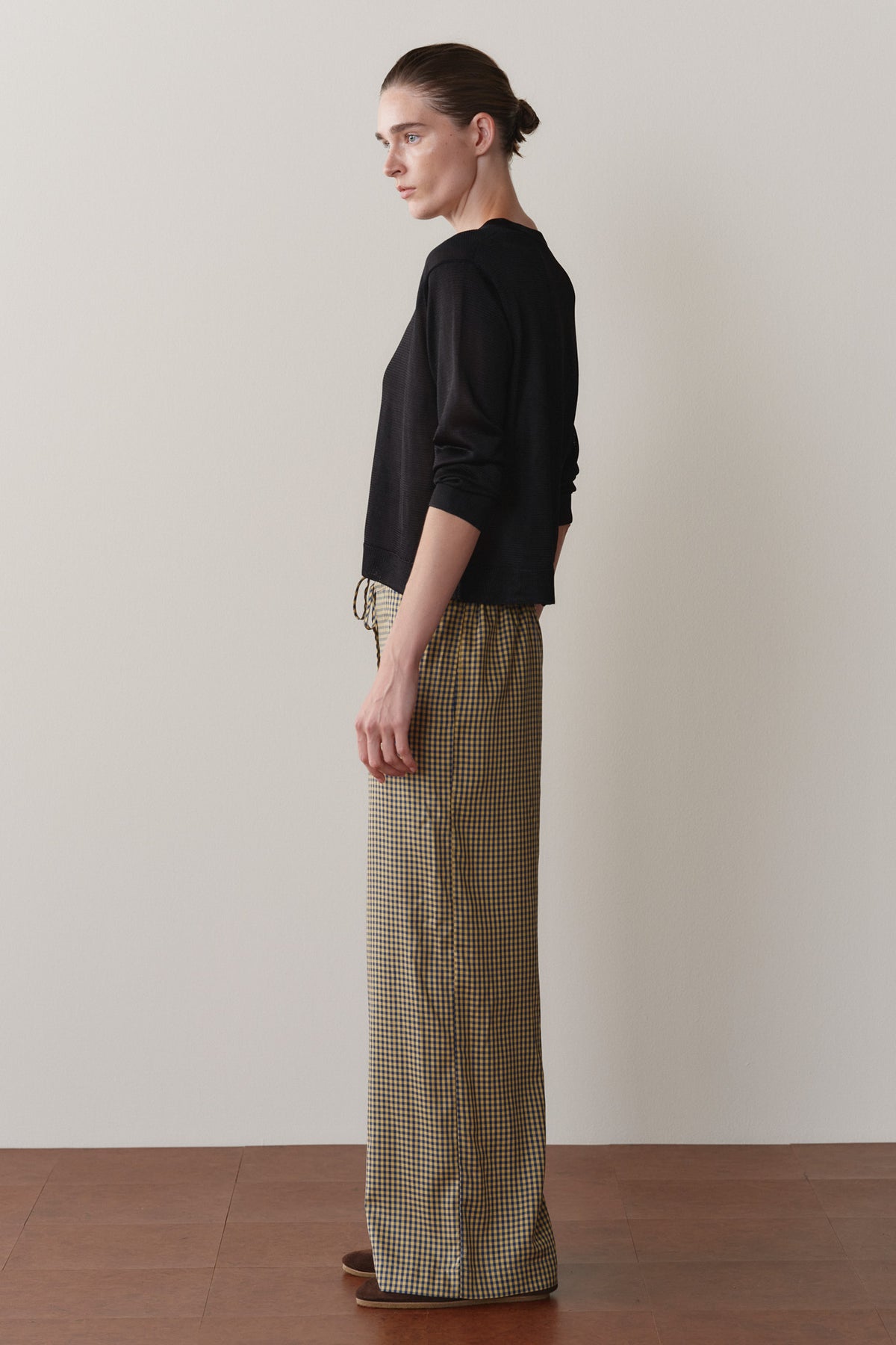 The Tencel Plaid Tie Pant