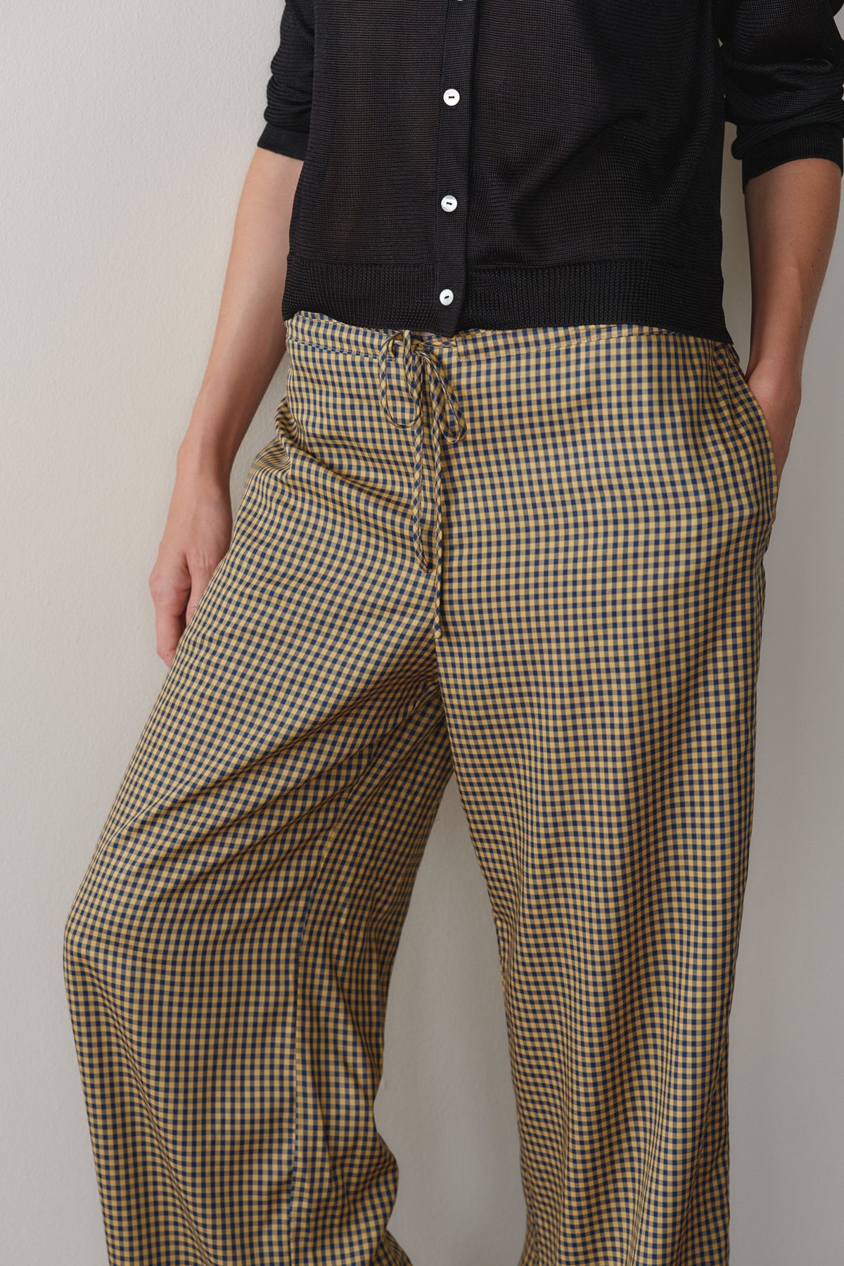The Tencel Plaid Tie Pant