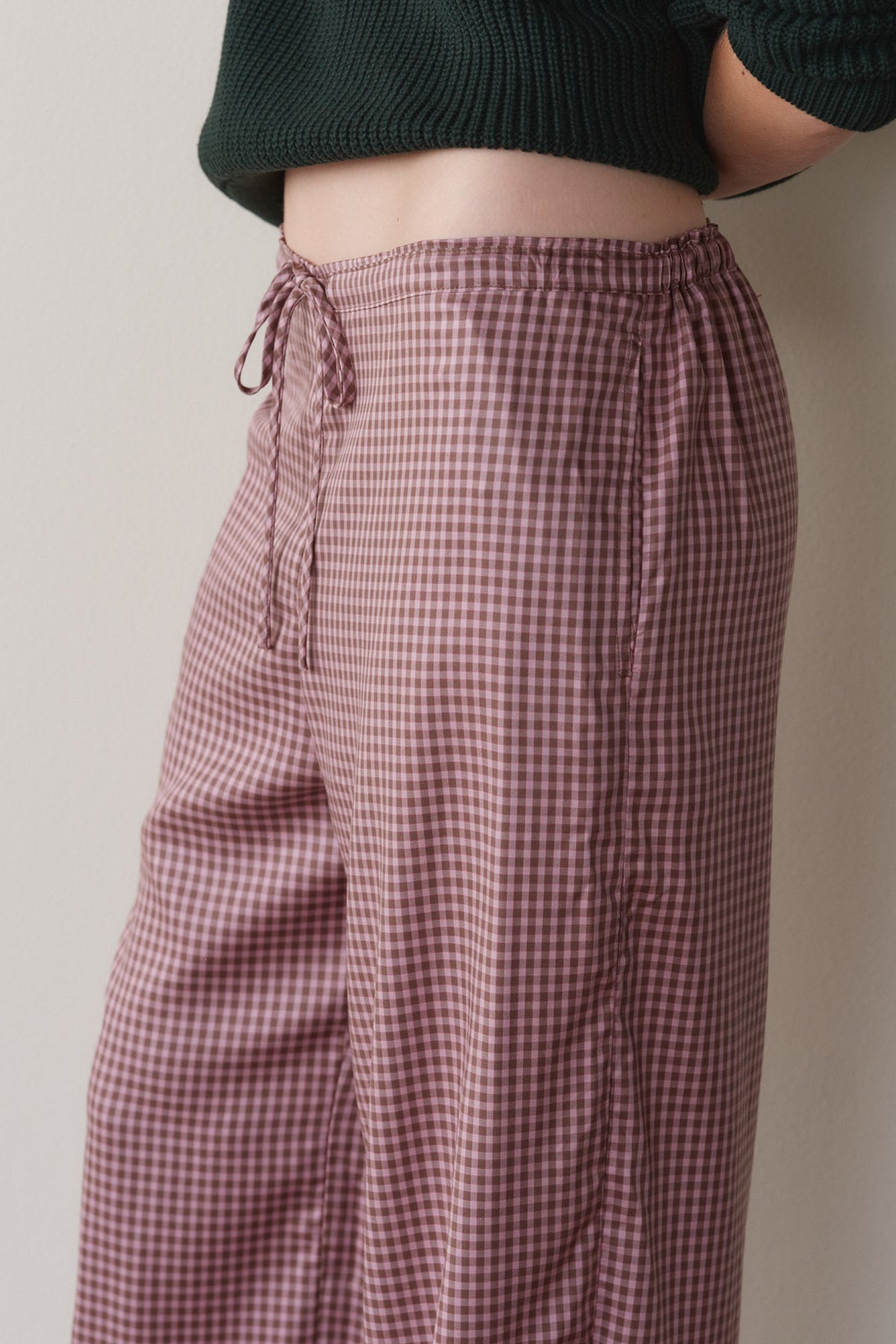 The Tencel Plaid Tie Pant