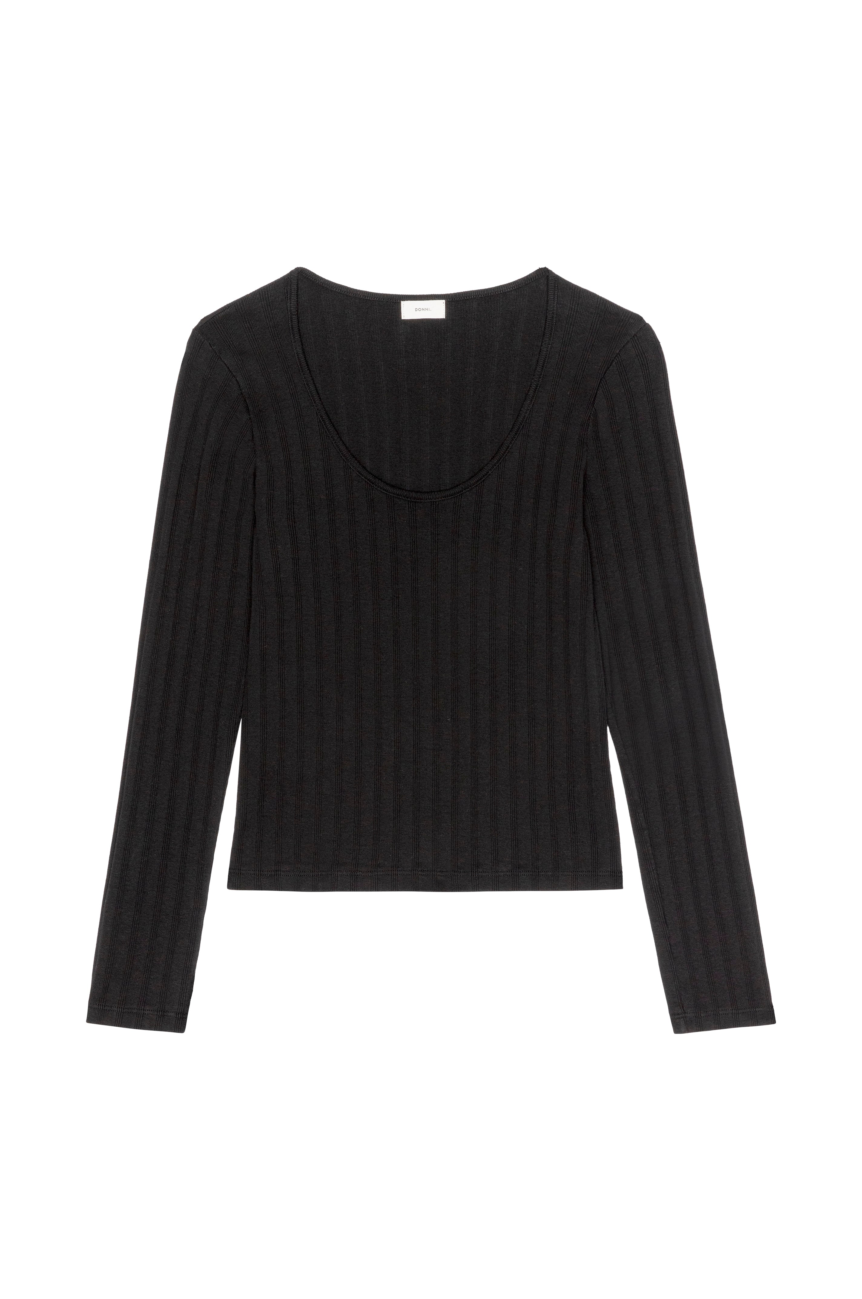 The Varied Rib Long Sleeve Scoop Shirt