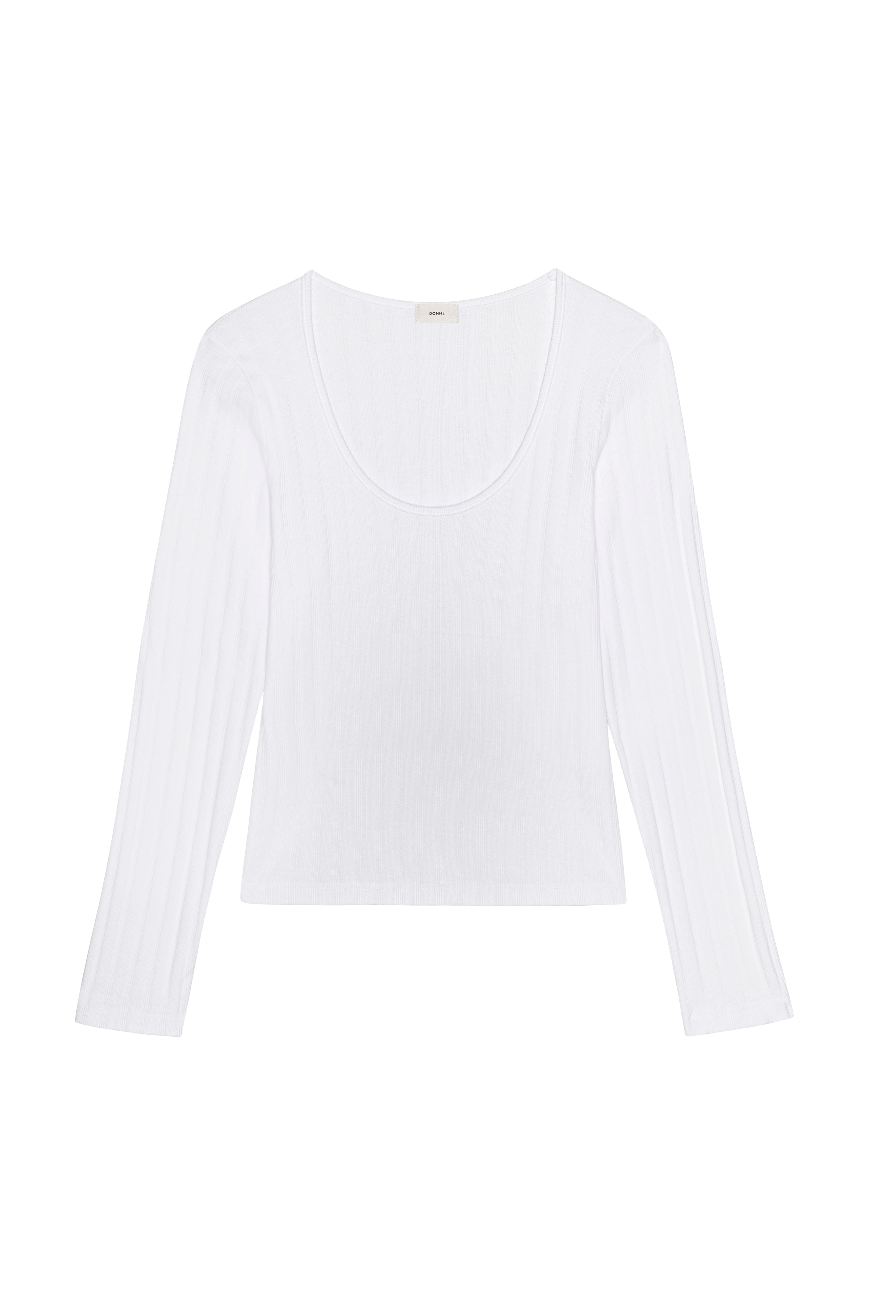 The Varied Rib Long Sleeve Scoop Shirt