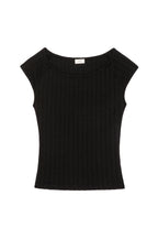 The Varied Rib Wide Neck Tee