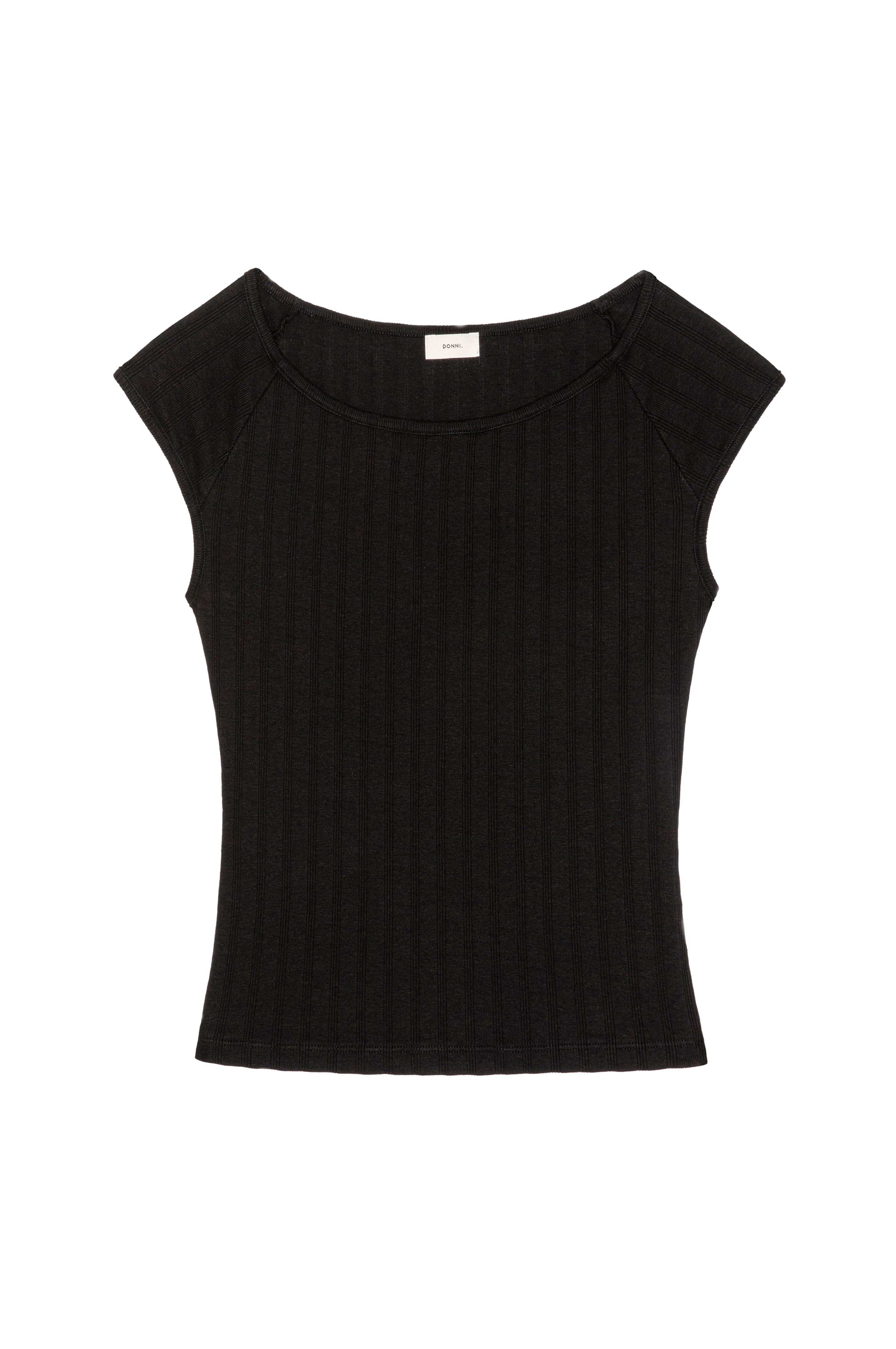 The Varied Rib Wide Neck Tee