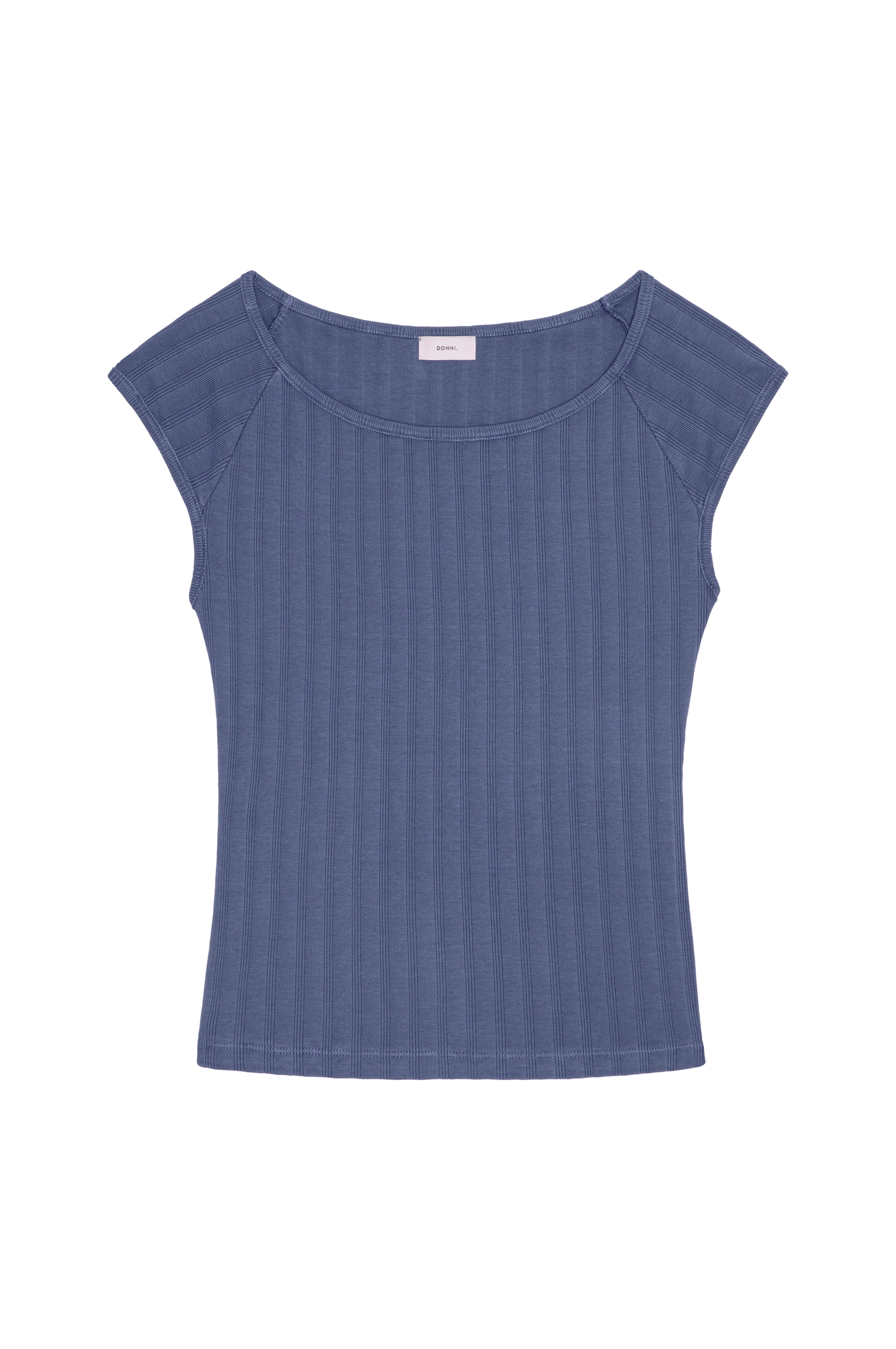 The Varied Rib Wide Neck Tee
