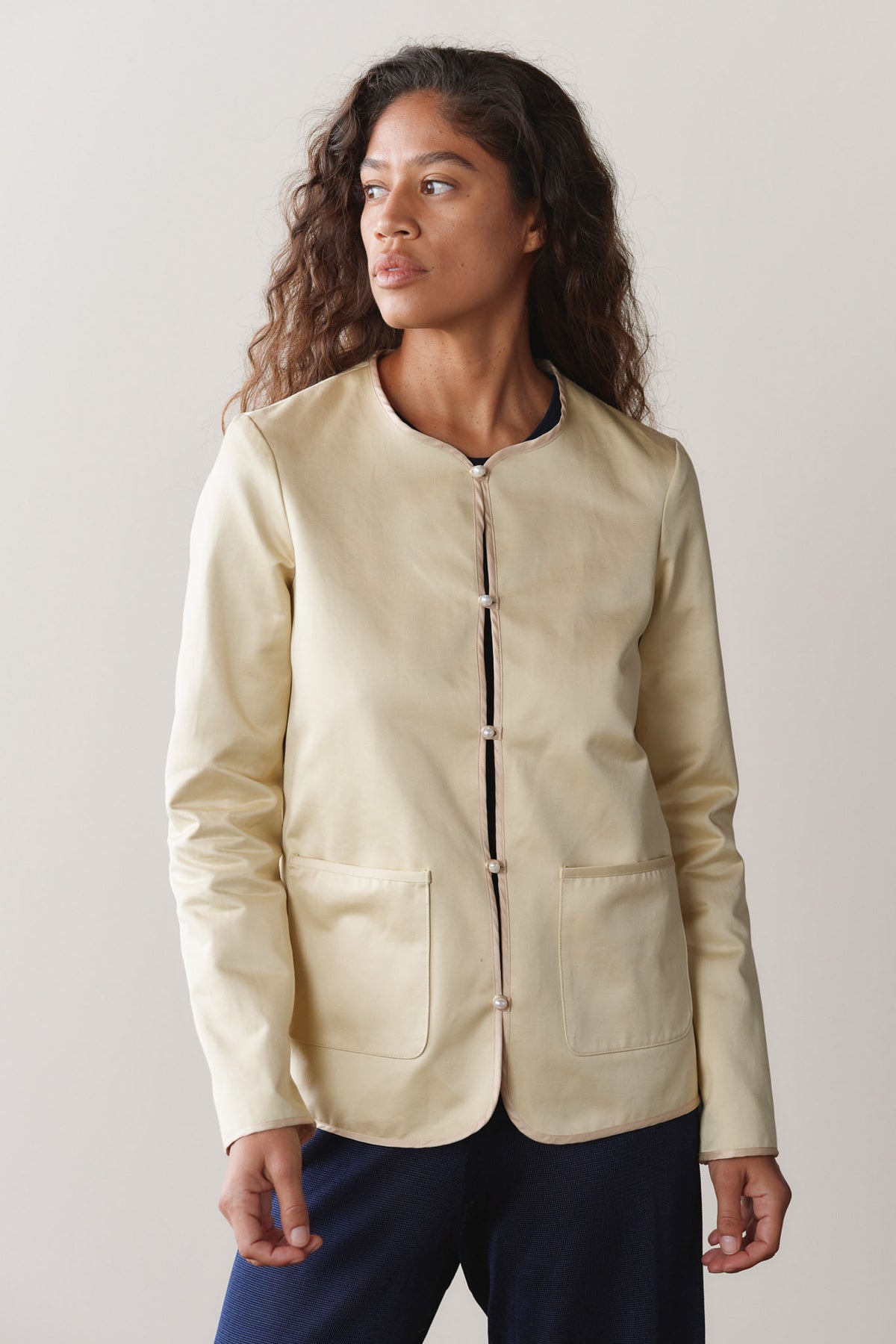 The Sateen Cotton Loop Jacket