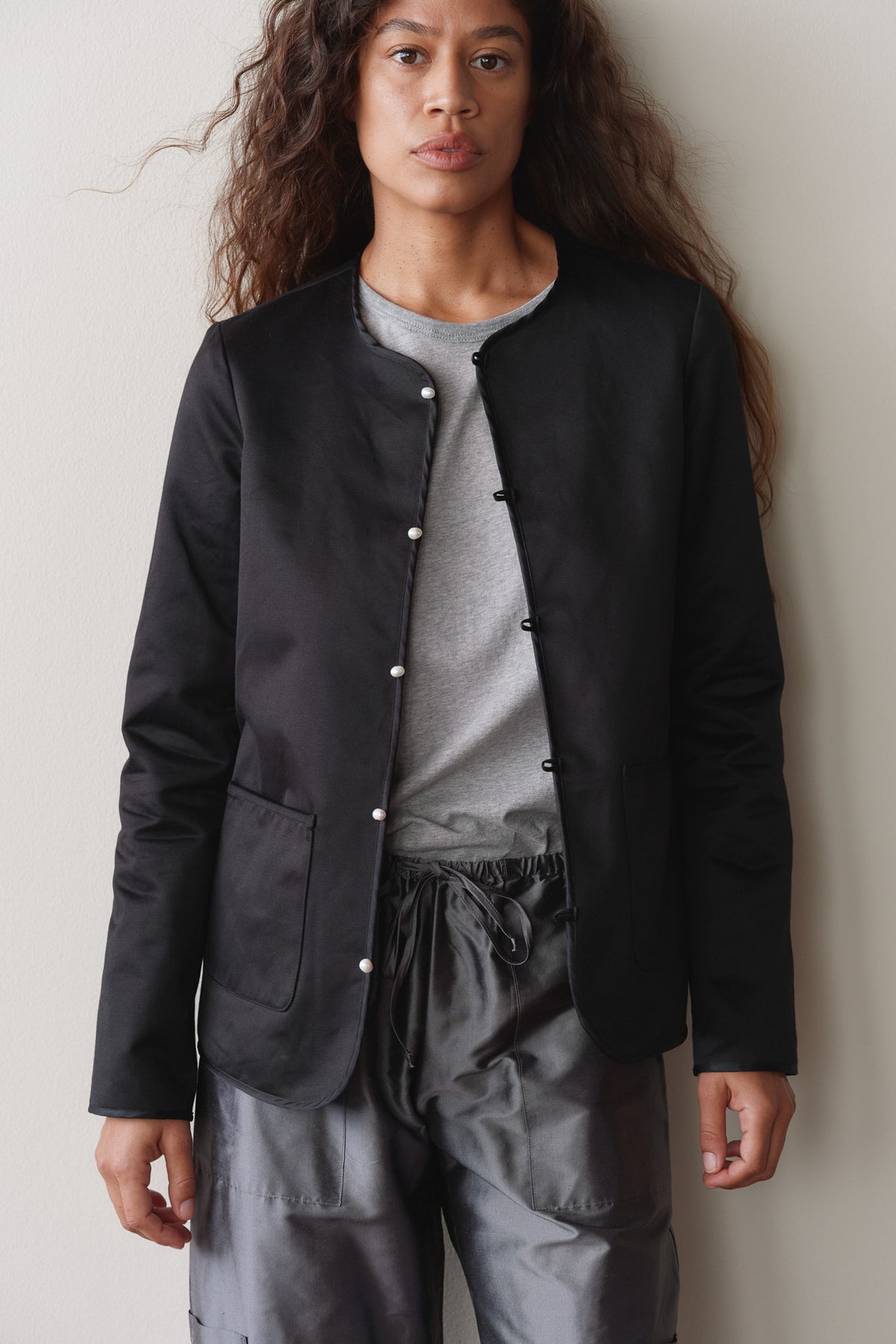 The Sateen Cotton Loop Jacket