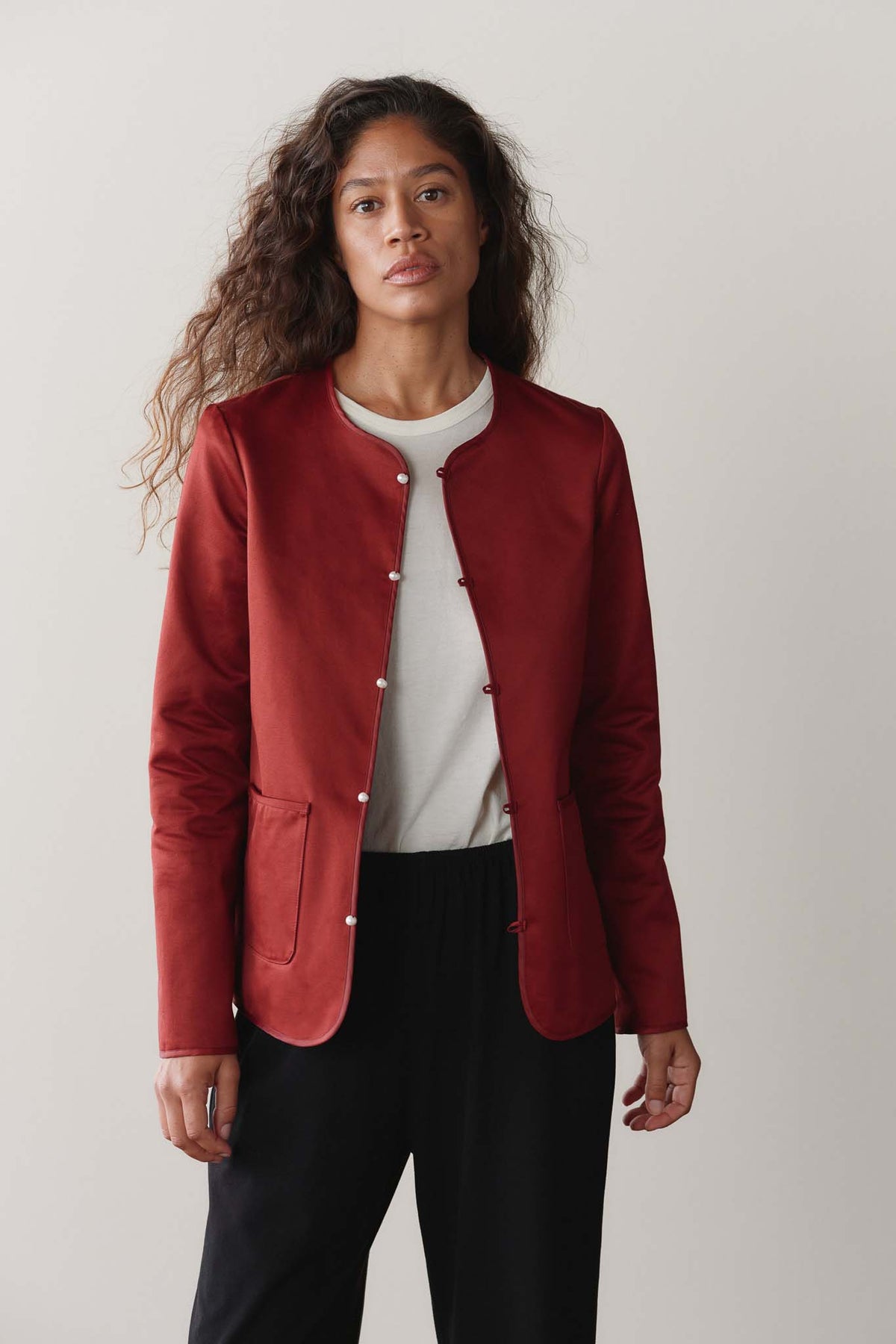 The Sateen Cotton Loop Jacket