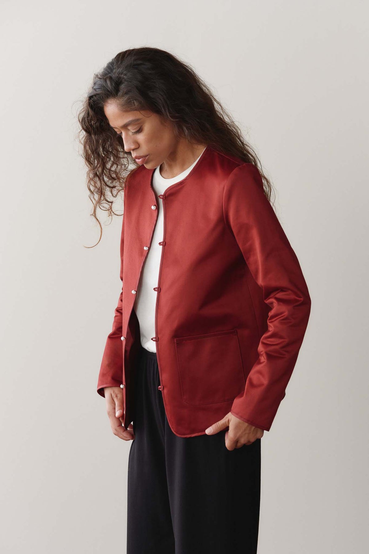 The Sateen Cotton Loop Jacket