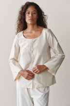 The Silk Taffeta Loop Top