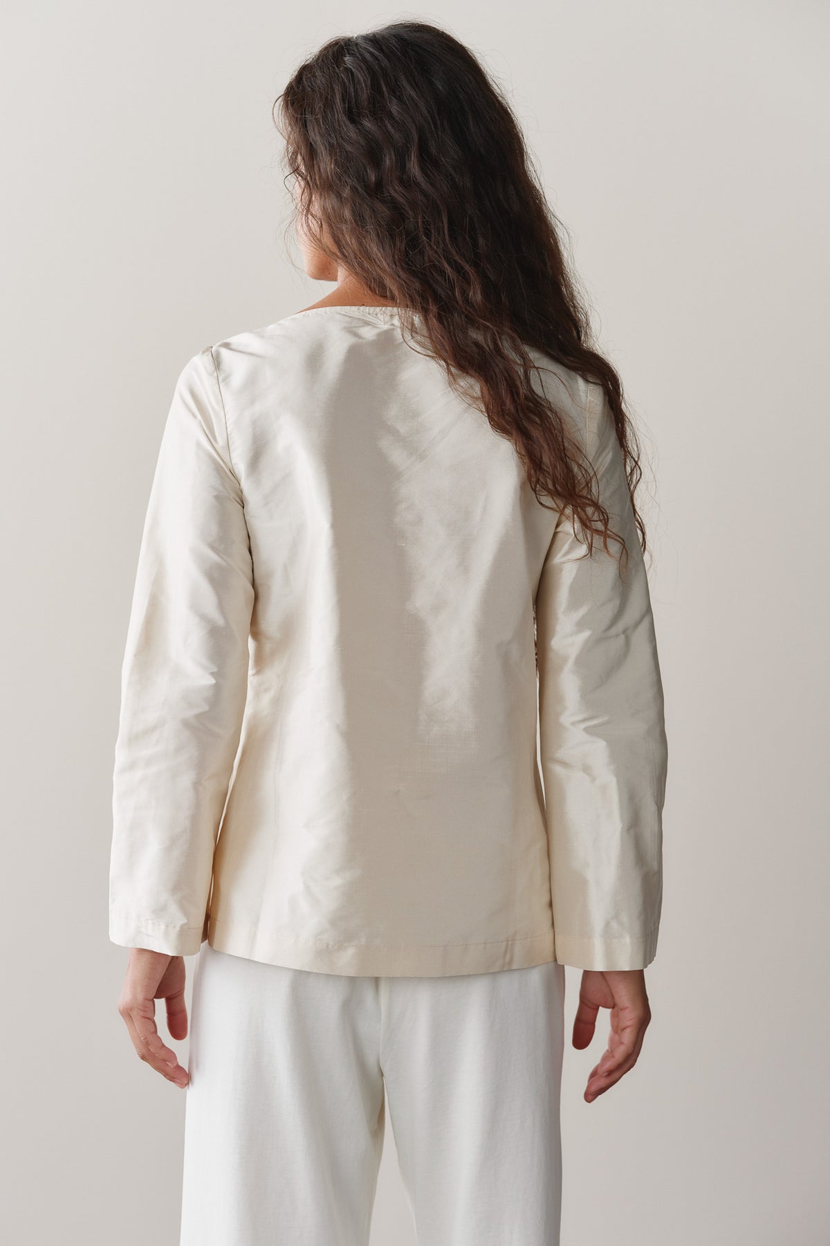 The Silk Taffeta Loop Top