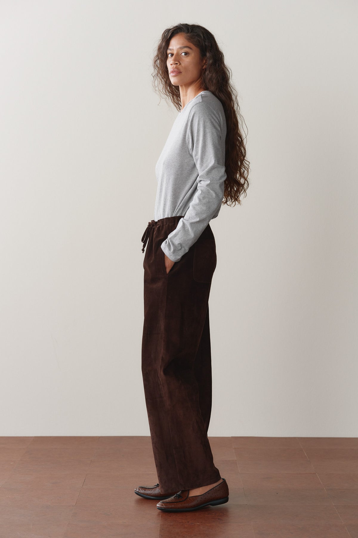 The Suede Cinch Pant