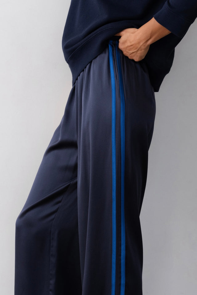 The Silk Stripe Simple Pant