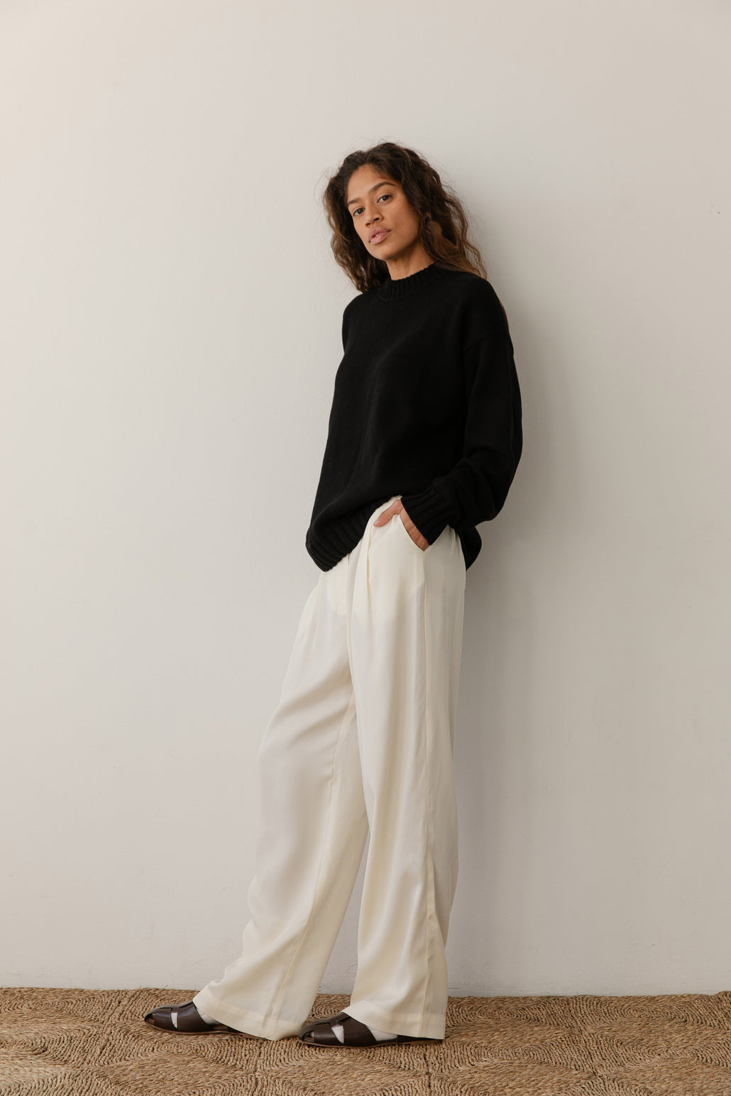 Off-White Pleated Mira Pants