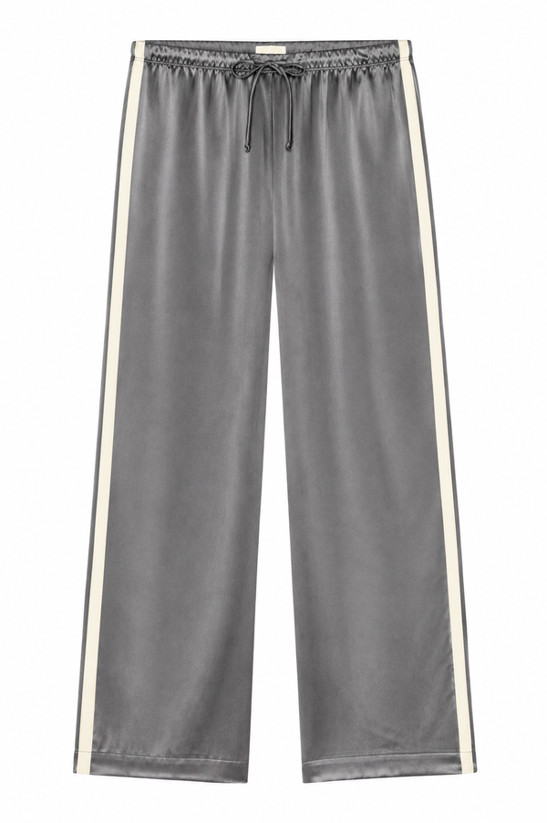 The Silk Stripe Crop Pant