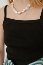 The Pointelle Square Neck Tank