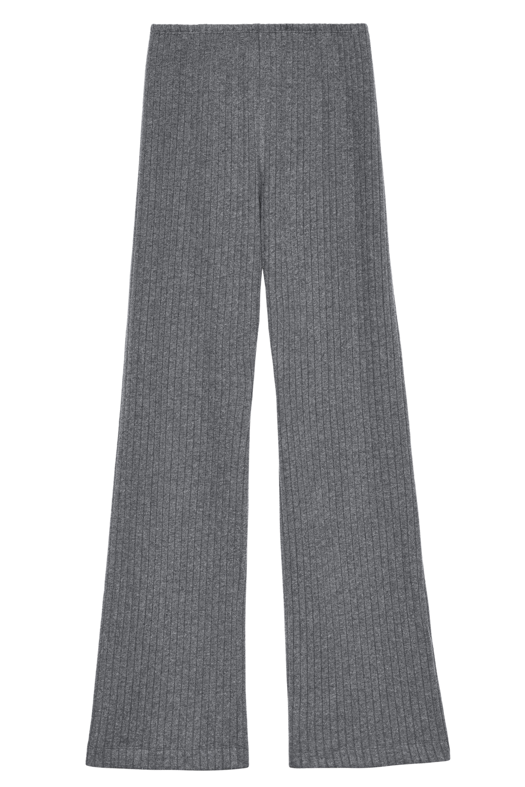 Cloth trousers with a ribbed texture - dark grey