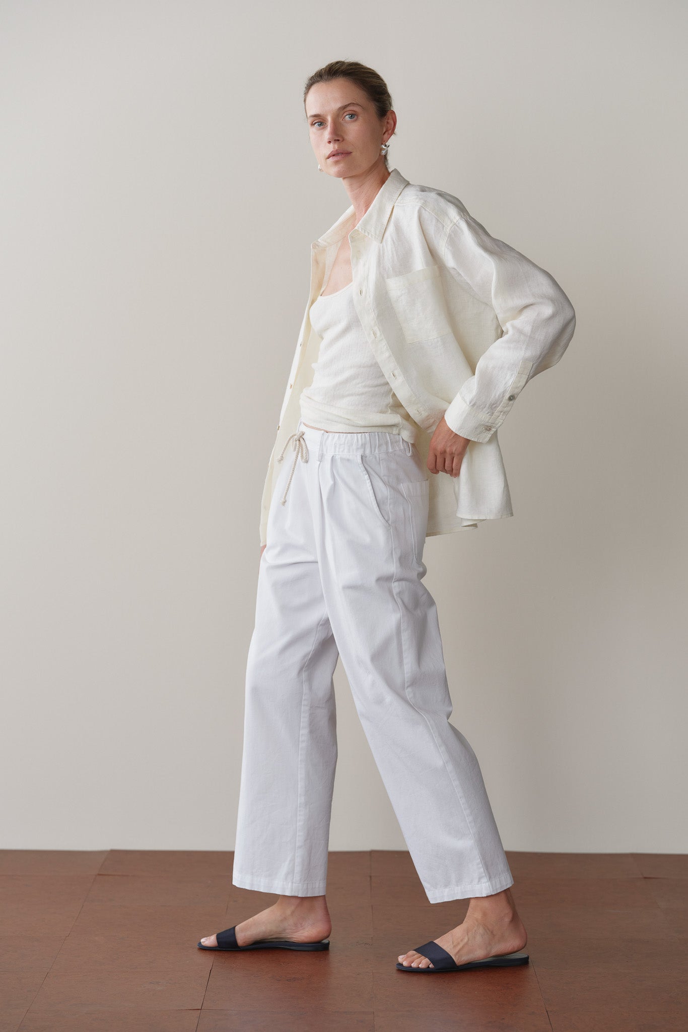 The Chino Drawstring Crop Pant