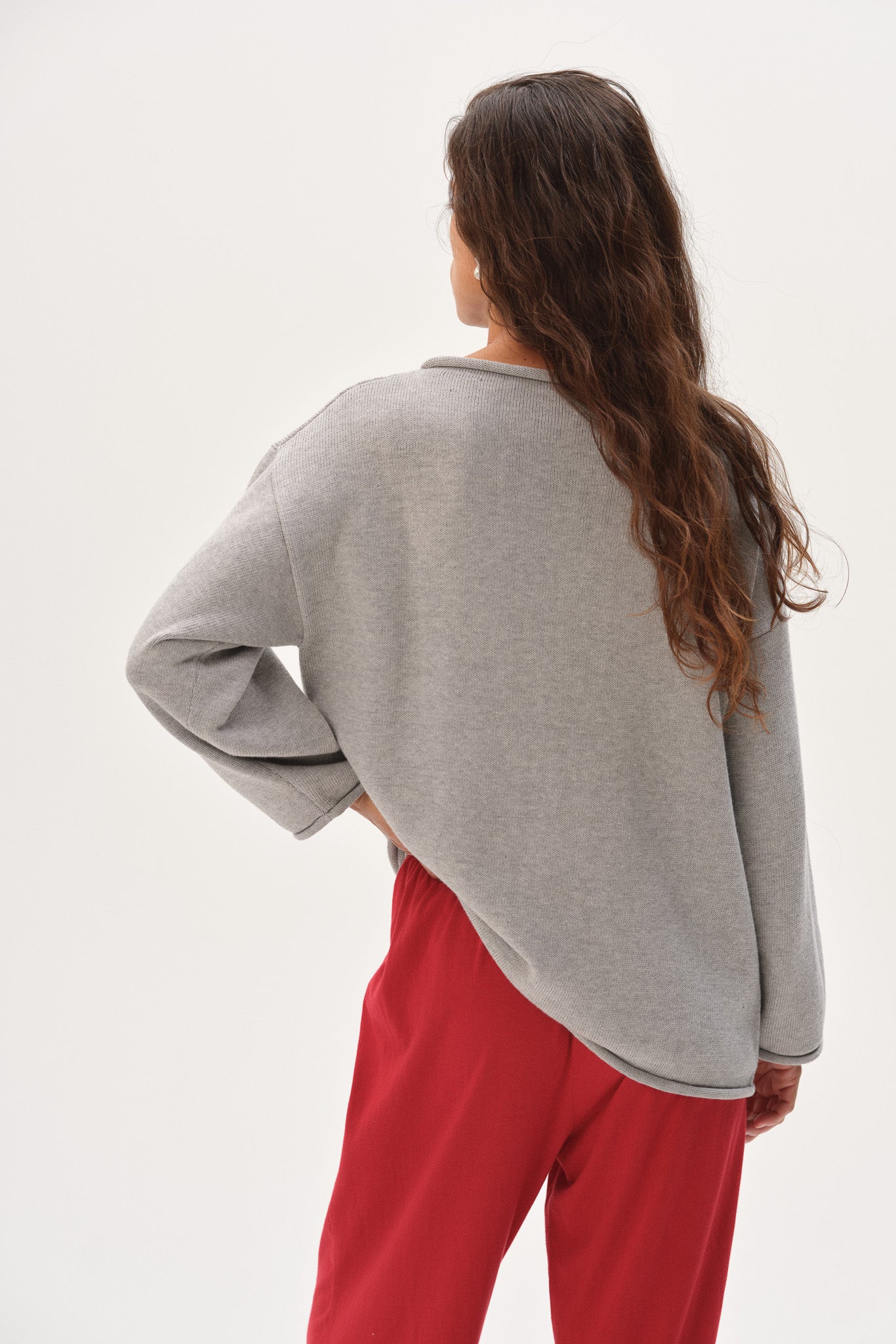 The Cotton Knit Boat Neck Sweater