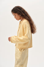 The Cotton Knit Roll Cardigan