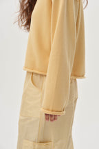 The Cotton Knit Roll Cardigan