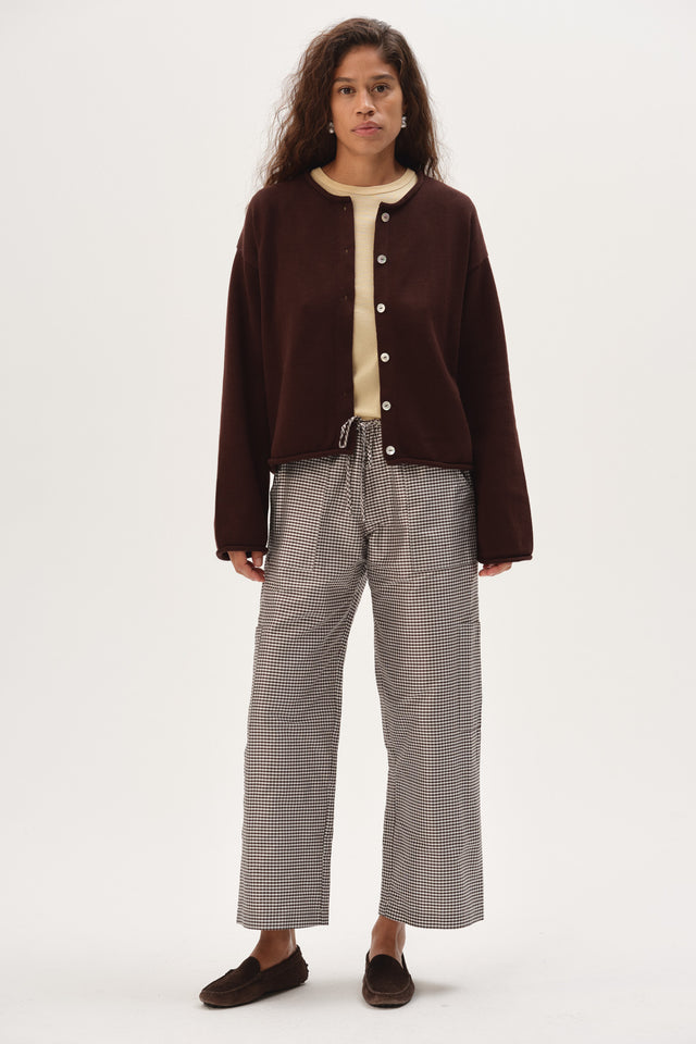 The Cotton Knit Roll Cardigan