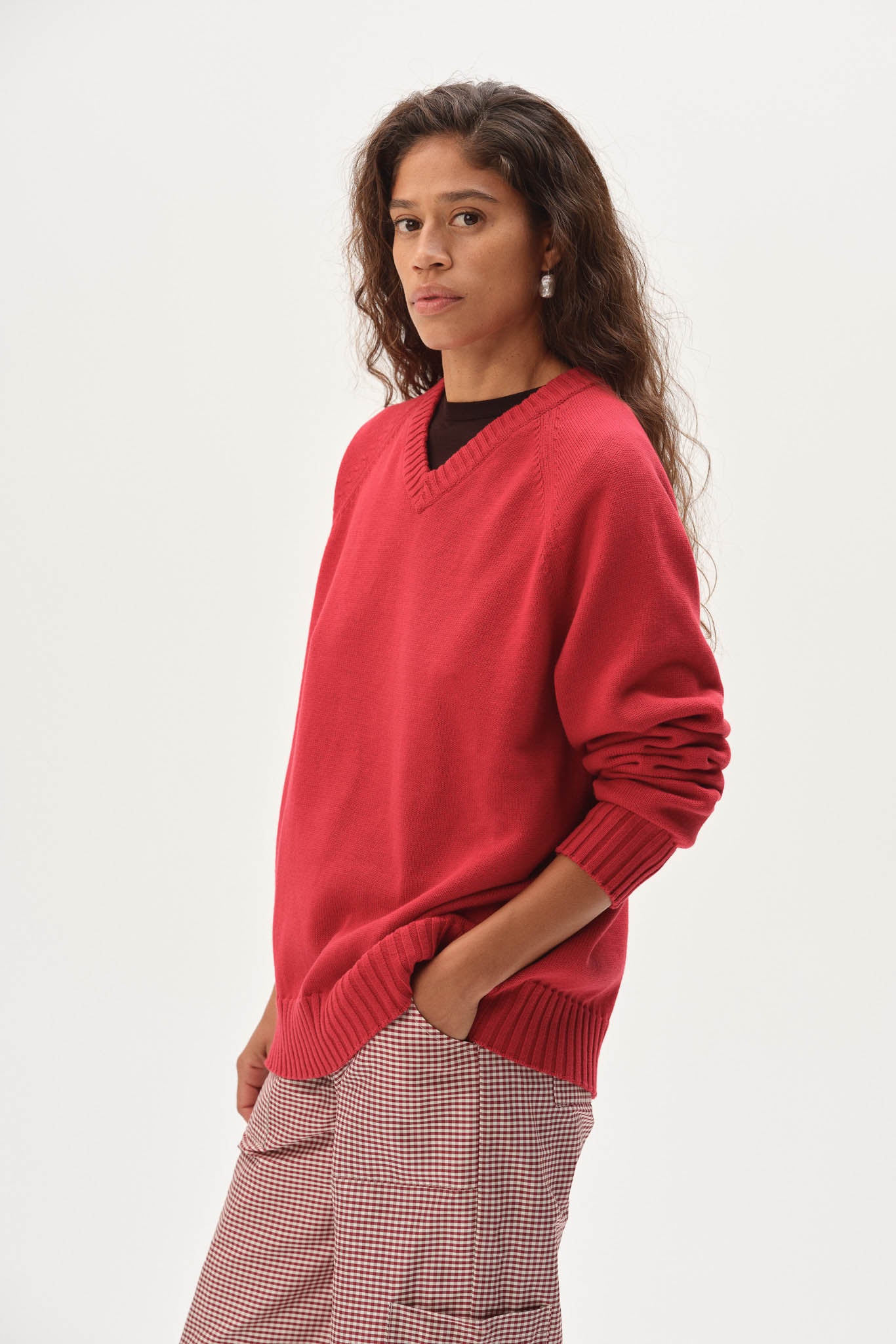 The Cotton Knit V-Neck Sweater