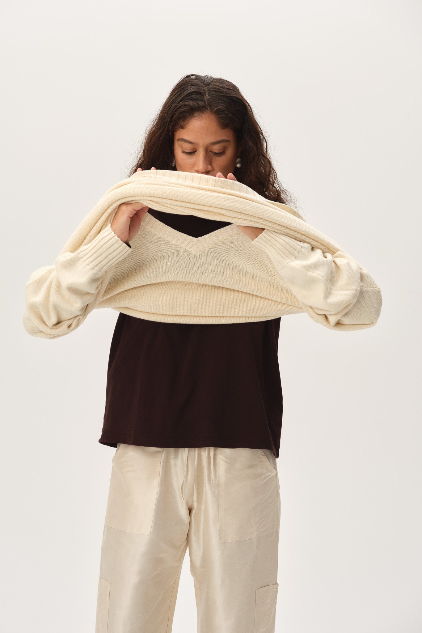 The Cotton Knit V-Neck Sweater