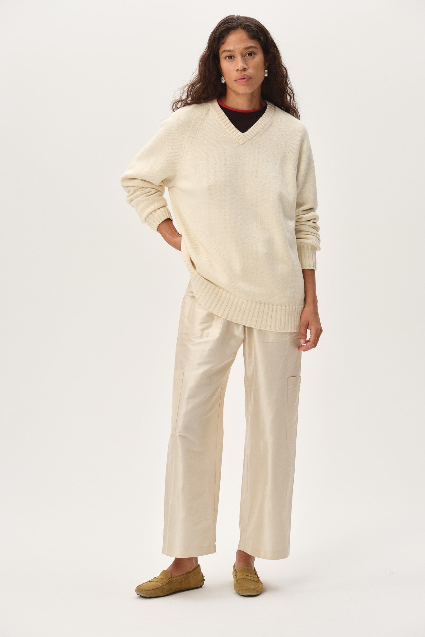 The Cotton Knit V-Neck Sweater