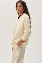 The Cotton Knit V-Neck Sweater