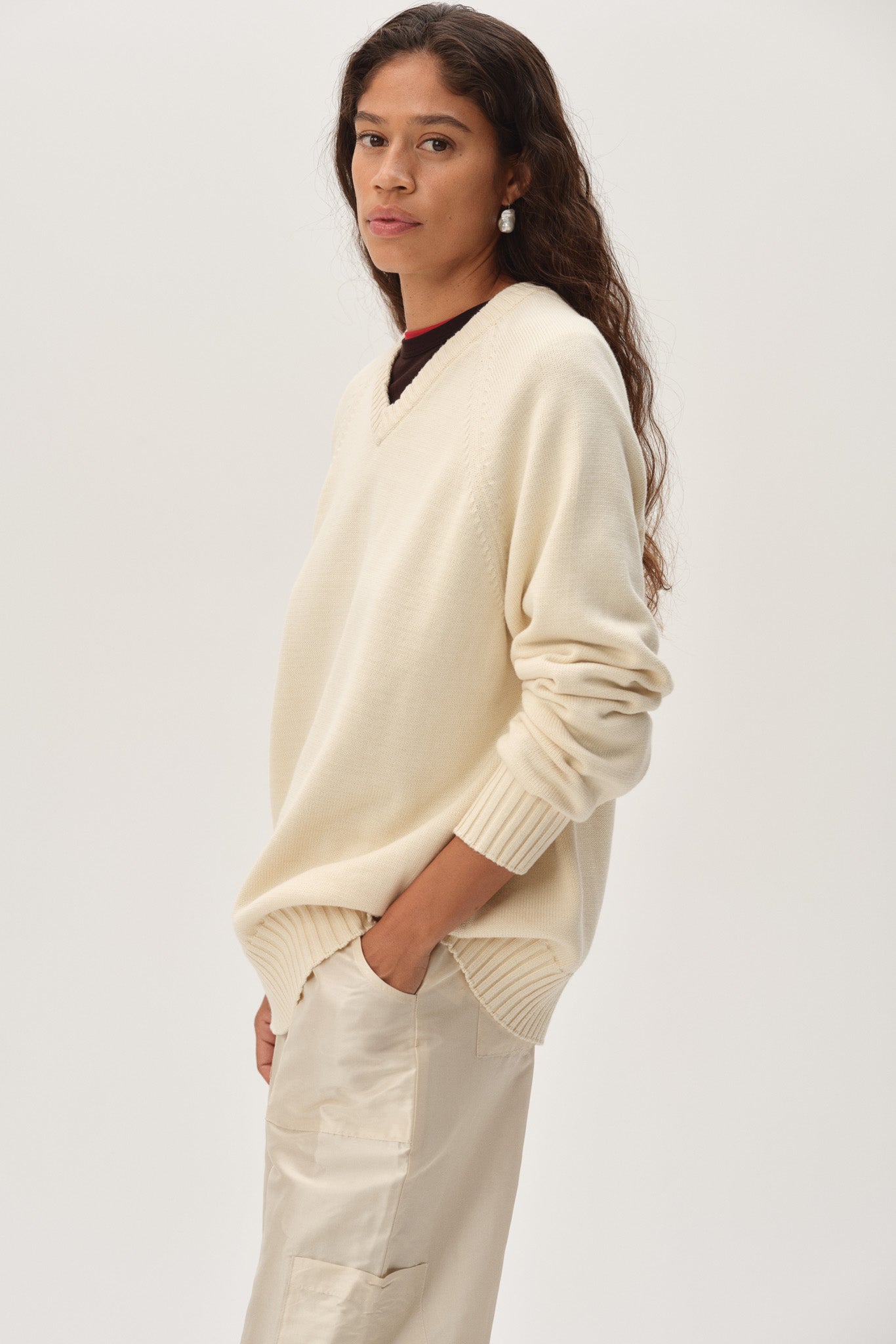 The Cotton Knit V-Neck Sweater