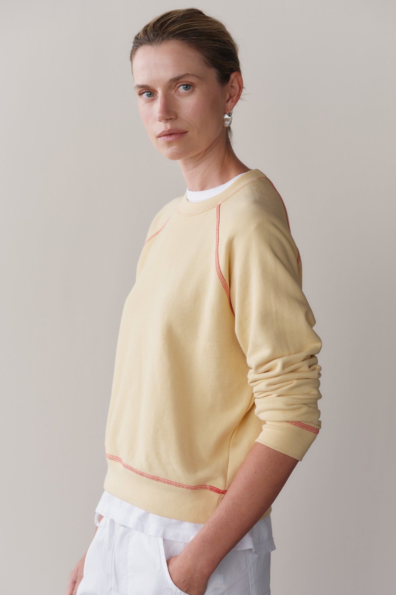 The Eco-Terry Contrast Stitch Sweatshirt