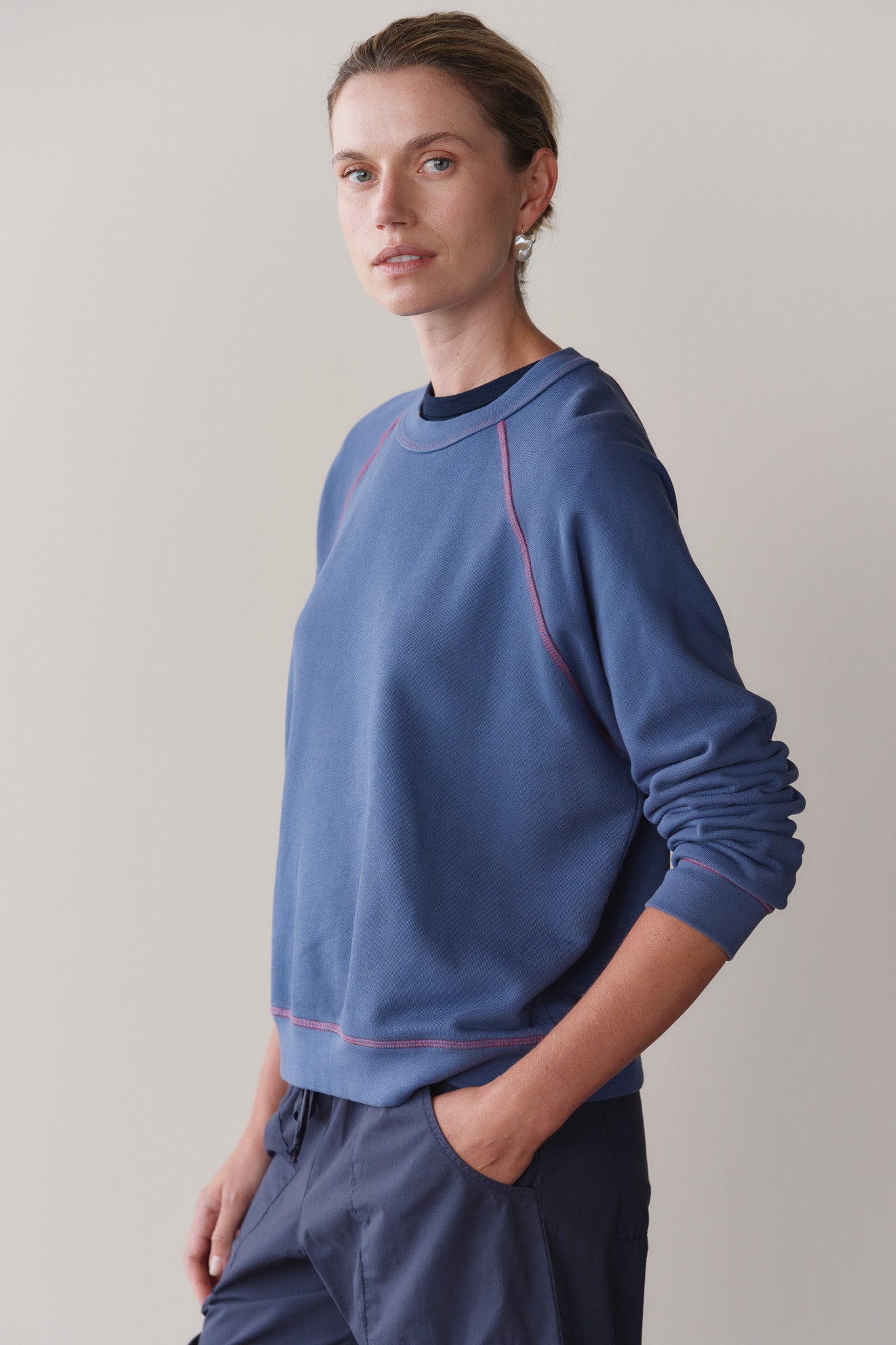 The Eco-Terry Contrast Stitch Sweatshirt