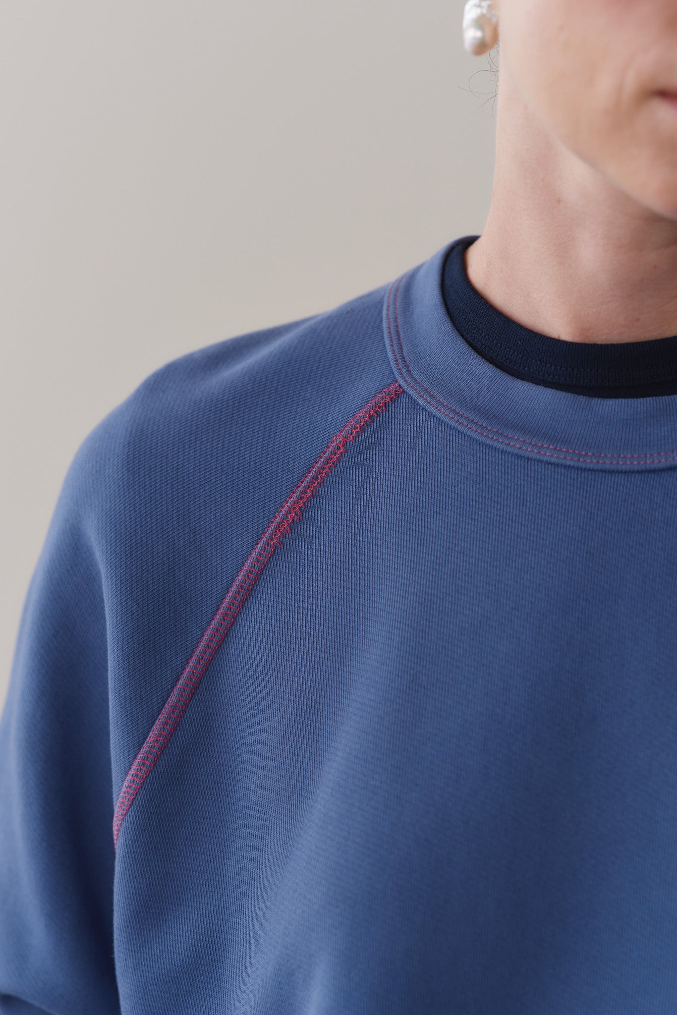 The Eco-Terry Contrast Stitch Sweatshirt