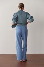 The Eco-Terry Stripe Crop Pant