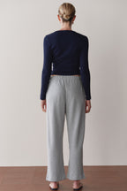 The Eco-Terry Stripe Crop Pant