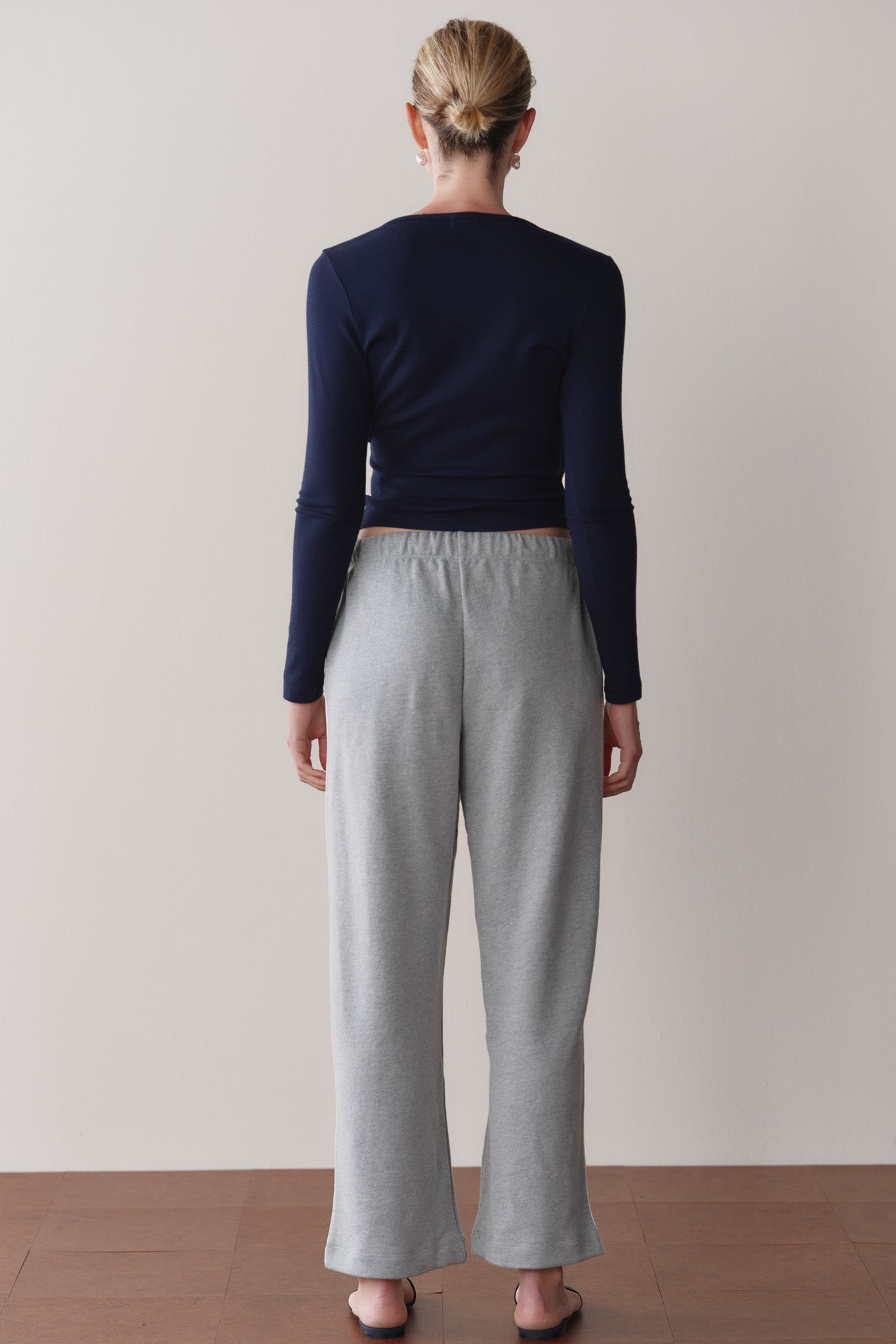 The Eco-Terry Stripe Crop Pant