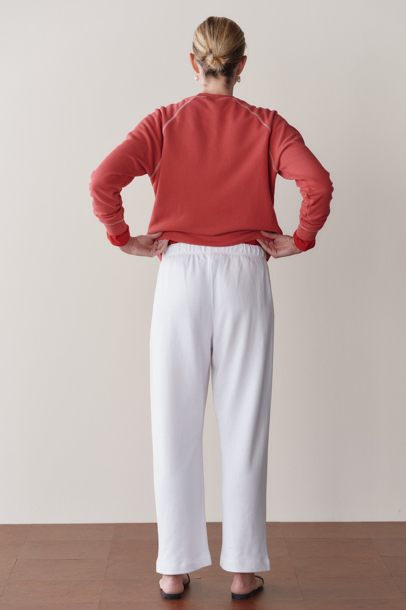 The Eco-Terry Stripe Crop Pant