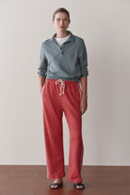 The Eco-Terry Stripe Crop Pant