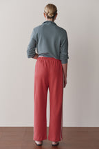 The Eco-Terry Stripe Crop Pant