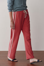 The Eco-Terry Stripe Crop Pant