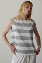 The Jersey Stripe Boatneck Tank