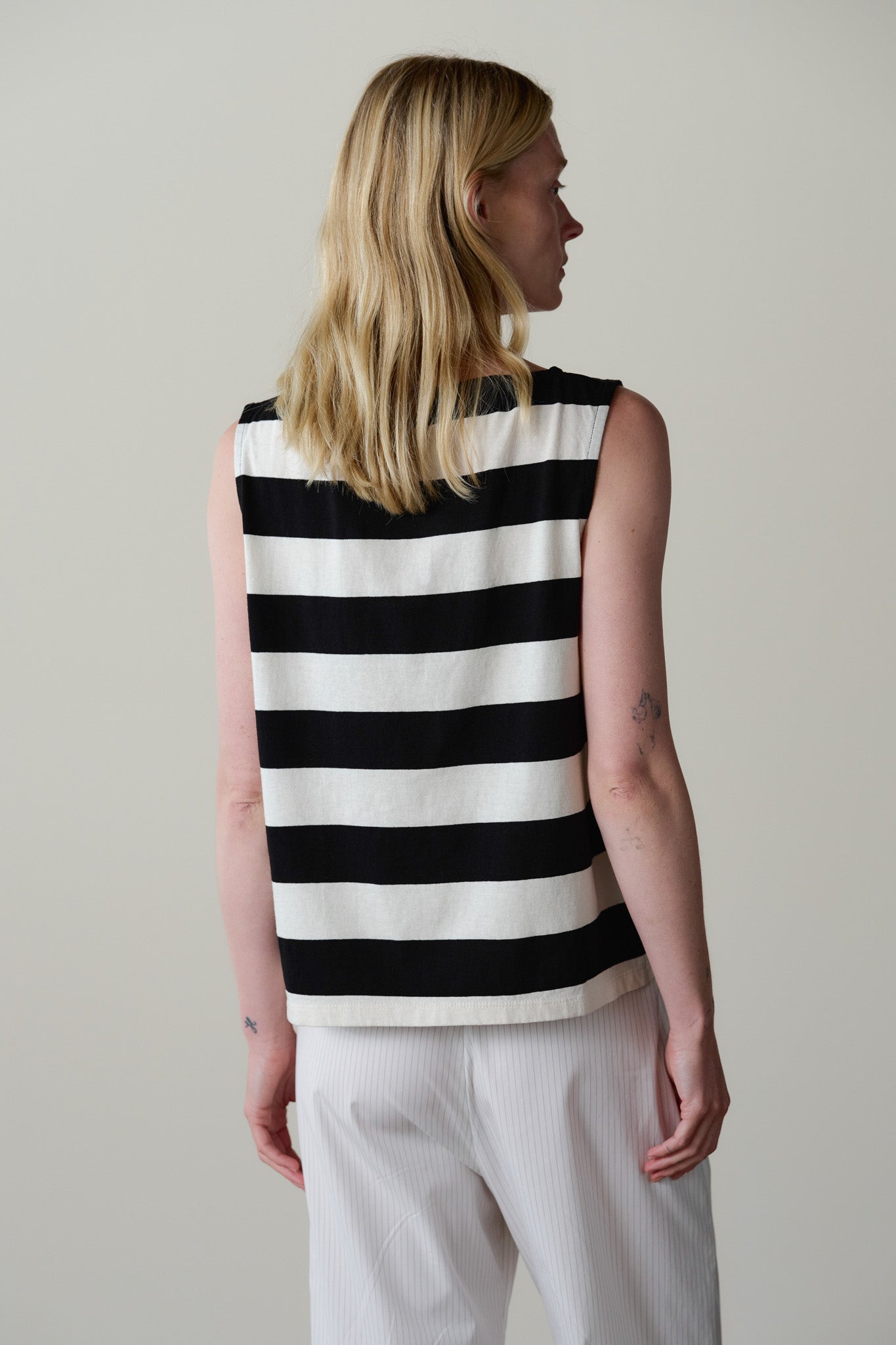 The Jersey Stripe Boatneck Tank